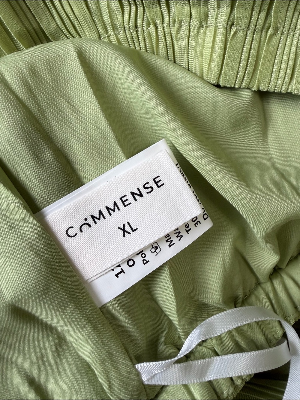 Commense Pistachio Green Pleated Ruffle Cami Midi Skirt Set XL NWT - Picture 9 of 11